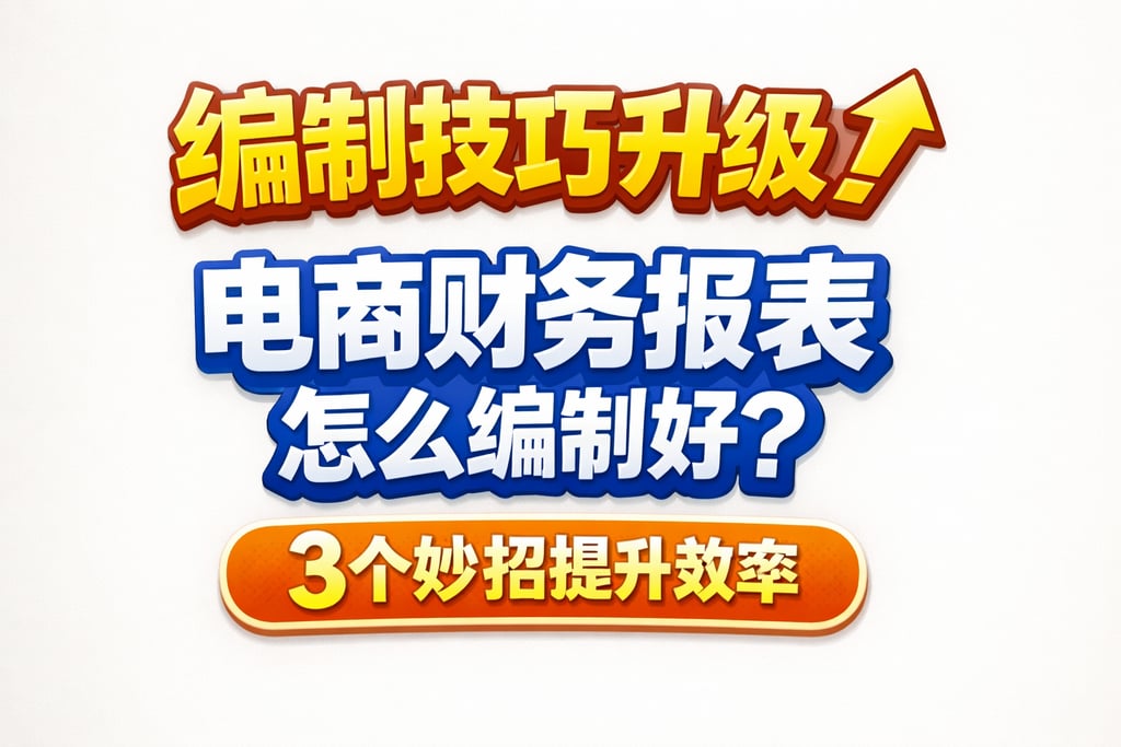 编制技巧升级！电商财务报表怎么编制好，3 个妙招提升效率